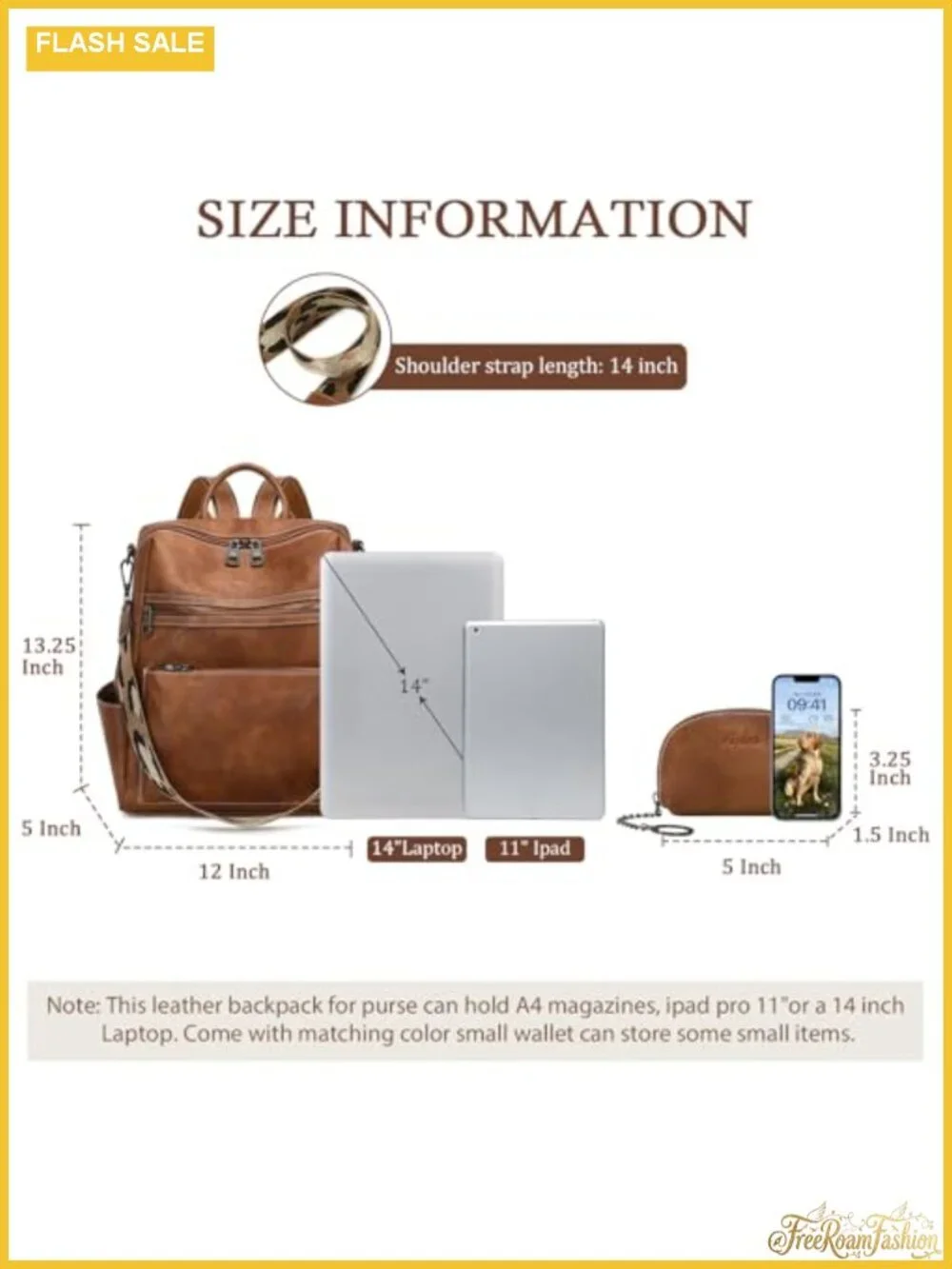 Faux Leather Backpack Purse Women Anti-Theft Work Travel Handbag
